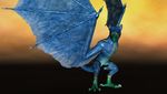  balls blue_scales claws erection horn male penis pose scales scalie viper wings wyvern 