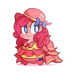  bow chibi chubby clothed clothing cute cutie_mark dress equine female feral friendship_is_magic frilly fur hair hat horse lifeloser long_hair mammal my_little_pony pink_fur pink_hair pinkie_pie_(mlp) plain_background pony smile solo standing white_background 