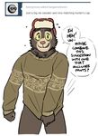  bear bottomless dialog embarrassed english_text hat looking_at_viewer mammal sloth_bear sweater text tumblr willy_(artdecade) 