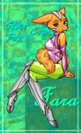  crosslegged fara_phoenix fara_phonix green_background la-zorranaranja nintendo plain_background smile star_fox text video_games 