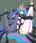  anal anal_penetration anthro basketgardevoir blush breasts crown crying cum equine female forced friendship_is_magic horn horse mammal my_little_pony oral oral_sex penetration pony princess_celestia_(mlp) princess_luna_(mlp) pussy rape sex tears tentacles vine winged_unicorn wings 