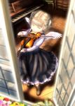  blonde_hair child dress from_outside green_eyes instrument looking_out_window music original piano playing_instrument sabamu short_hair short_twintails smile solo twintails violin window wings 