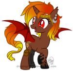  bat bat_pony bat_wings cutie_mark dragongirl983 ear_piercing equine fangs female feral fur hair horn horse long_hair mammal my_little_pony open_mouth original_character piercing plain_background pony red_eyes slit_pupils smile solo teeth tongue transparent_background winged_unicorn wings 