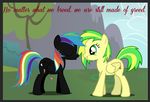  2013 absurd_res cutie_mark duo equine erection eyes_closed female feral friendship_is_magic glaze hair hi_res horse kissing male multi-colored_hair my_little_pony nude open_mouth original_character pegasus penis pony quote rainbow_hair smile straight sunflowertwix wings woodentoaster 
