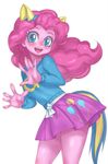 anthro blue_eyes blush clothing equestria_girls female friendship_is_magic hair happy hoihoi human humanized looking_at_viewer mammal my_little_pony pink_hair pinkie_pie_(eg) pinkie_pie_(mlp) pose skirt solo 