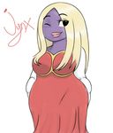  female jynx lips nicolethewulf nintendo one_eye_closed pok&#233;mon pok&eacute;mon purple_skin text video_games wide_hips wink 