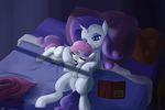  book cute equine eyes_closed feral friendship_is_magic horn horse hug mammal mricantdraw my_little_pony pillow pony rarity_(mlp) sleeping smile sweetie_belle_(mlp) unicorn 