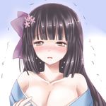  bare_shoulders blush breasts crying itsumoto_hiroharu long_hair medium_breasts original solo tears upper_body 