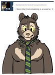  bear looking_at_viewer male mammal necktie sloth_bear topless tumblr willy_(artdecade) 