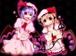  bad_id bad_pixiv_id blonde_hair blood bloomers blue_hair fangs flandre_scarlet hat laevatein miyako_(xxxbibit) multiple_girls red_eyes remilia_scarlet ribbon siblings sisters touhou underwear wings 