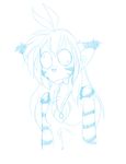  derp flora_(twokinds) fur hair long_hair necklace neckle plain_background sketch stripes tom_fischbach tongue tongue_out tuft twokinds white_background 