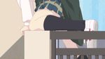  2girls animated animated_gif female lowres multiple_girls sakura_trick school_uniform screencap skirt sonoda_yuu takayama_haruka yuri 