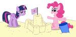  alpha_channel duo equine female feral friendship_is_magic hi_res horn horse mammal masemj my_little_pony pinkie_pie_(mlp) pony smile twilight_sparkle_(mlp) winged_unicorn wings 