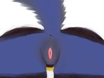  bent_over black_fur blue_fur butt female fur hymen lucario lucario_ass_by_kylie nintendo pok&#233;mon pok&eacute;mon pussy raised_tail thigh_gap video_games virgin 