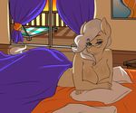  avante92 bed blue_eyes breasts chair cleavage clothed clothing curtains door equine female friendship_is_magic grey_hair hair horse looking_at_viewer lying mammal mayor_mare_(mlp) my_little_pony pillow pony solo two_tone_hair window 