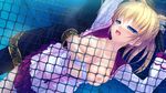  blonde_hair blue_eyes breast_grab breasts game_cg nipples open_shirt panties panty_pull seifuku tenmaso tsukioka_izumi underwear usotsuki_ouji_to_nayameru_ohime-sama whirlpool 