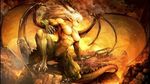 dragon&#039;s_crown dragon's_crown dragon-kin female horn monster monster_girl muscles muscular_female solo wings 