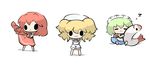  bad_id bad_pixiv_id black_eyes blonde_hair blush book braid chibi closed_eyes green_hair hat hug kitashirakawa_chiyuri long_hair maid_headdress mimi-chan missile multiple_girls okazaki_yumemi red_hair ribbon ruukoto saku_(osake_love) short_hair sleeping smile solid_oval_eyes touhou touhou_(pc-98) twintails zzz 