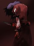  blood blood_stain bloody_clothes bloody_hands bloody_knife bloody_weapon knife obscured onikobe_rin red_background skirt touhou weapon yasaka_kanako 