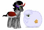  animated armor black_hair cape cat_eyes crown duo equine eye_mist female friendship_is_magic green_eyes hair horn horse jigsaw jigsaw_puzzle jrvanesbroek king_sombra_(mlp) kissing male mammal my_little_pony plain_background pony red_eyes slit_pupils standing unicorn white_background 