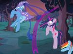  cutedementia equine female fight friendship_is_magic fur group hair horn horse magic mammal multi-colored_hair my_little_pony pony purple_fur rainbow_dash_(mlp) rainbow_hair trixie_(mlp) twilight_sparkle_(mlp) unicorn 