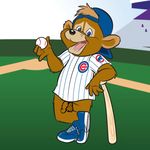  balls baseball_(ball) bear chicago_cubs clark cub flaccid male mammal mascot penis young 