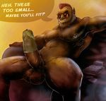 armpits balls biceps big_muscles big_penis condom ear_piercing erection facial_piercing junkersquawker looking_at_viewer male muscles nipple_piercing nipples nose_piercing nose_ring not_furry nude orc pecs penis piercing pubes solo vein wearing_condom 