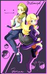  ace_trainer_(pokemon) artist_request blonde_hair ditto fox_tail npc_trainer pokemon pokemon_(game) tail transformation waitress_(pokemon) zin_(mame_denkyu) zorua 