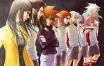  artist_request bad_id genda_koujirou hera_tadashi inazuma_eleven inazuma_eleven_(series) izuno_yuu kira_hitomiko kirigakure_saiji narukami_kenya saginuma_osamu segata_ryuuichiro shimozuru_arata soccer_uniform sportswear standing yuukoku_hiroyuki 