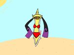  beach bikini blush female nintendo pok&#233;mon pok&eacute;mon seaside swimsuit sword unknown_artist video_games weapon 