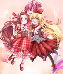  :d ^_^ aida_mana alternate_costume animal_print arm_warmers bat_print blonde_hair blue_eyes blush bow brown_eyes brown_hair checkered checkered_dress closed_eyes corset dokidoki!_precure dress flipped_hair full_body gloves hair_bow half_updo long_hair madoka_aguri mary_janes mirrrrr multiple_girls open_mouth pantyhose pink_hair plaid plaid_dress precure print_legwear puffy_sleeves regina_(dokidoki!_precure) ribbon shoes short_hair smile unmoving_pattern white_legwear 