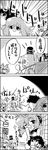  2girls 4koma blank_stare blush comic cosplay earmuffs futatsuiwa_mamizou futatsuiwa_mamizou_(cosplay) glasses greyscale hat highres hijiri_byakuren jitome money monochrome mononobe_no_futo multiple_girls net pince-nez sweat sweatdrop tani_takeshi tate_eboshi touhou toyosatomimi_no_miko translated wide_sleeves yukkuri_shiteitte_ne |_| 