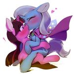  &lt;3 absurd_res aruurara blue_fur blush cape cutie_mark equine eyes_closed female feral friendship_is_magic fur hair hi_res horn horse horse_tail kissing lesbian mammal my_little_pony plain_background pony purple_eyes purple_fur purple_hair stars trixie_(mlp) twilight_sparkle_(mlp) two_tone_hair unicorn white_background white_hair 