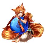  animal_ears earth firefox fox_ears fox_tail highres male_focus orange_eyes orange_hair personification solo tail tenyo0819 