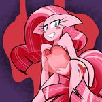  &lt;3 anthro anthrofied blood blue_eyes blush breasts cleavage clothed clothing cutie_mark equine female friendship_is_magic hair horse mammal mustang-blaze my_little_pony panties pink_hair pinkamena_(mlp) pinkie_pie_(mlp) pony sharp_teeth straight_hair teeth translucent transparent_clothing underwear 