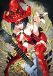  bare_shoulders beckoning boots breasts electric_guitar fingerless_gloves gloves guilty_gear guitar halterneck hat i-no instrument large_breasts lipstick makeup miniskirt nail_polish red_hat skirt solo thigh_boots thighhighs tsurukame witch_hat zettai_ryouiki 