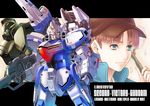  beam_cannon beam_rifle cannon character_name energy_gun glowing glowing_eyes gun-ez gundam hat jacket mecha second_victory_gundam shield shirt stick uso_ewin victory_gundam wasabi_(payan) weapon 