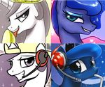  bedroom_eyes drinking duo equine female friendship_is_magic hair headphones horn horse john_joseco licking long_hair looking_at_viewer mammal my_little_pony pony princess_celestia_(mlp) princess_luna_(mlp) princess_molestia_(mlp) seductive sibling sisters smile tongue winged_unicorn wings 