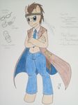  blue_eyes clothed clothing cutie_mark doctor_who doctor_whooves_(mlp) equine friendship_is_magic male mammal model_sheet my_little_pony sanji_noroii scar time_keeper time_lord 