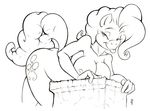  alex_spastic anthro anthrofied bent_over black_and_white breasts butt cutie_mark equine female friendship_is_magic horse looking_at_viewer mammal monochrome my_little_pony nipples nude pinkie_pie_(mlp) pony solo table tongue tongue_out 