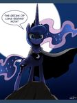  blue_eyes blue_fur cloak crown cutie_mark equine female friendship_is_magic fur hair horn horse john_joseco mammal my_little_pony navel pony princess_luna_(mlp) royalty solo tiara two_tone_hair winged_unicorn wings 