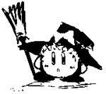  copy_ability greyscale hat kirby kirby_(series) kirisame_marisa lowres monochrome no_humans parody touhou witch_hat yoshioka_yoshiko 