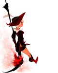  absurdres armor boots final_fantasy final_fantasy_xi hat highres hume red_eyes red_mage scythe short_hair solo usu white_hair 
