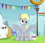  animated blonde_hair bulk_biceps_(mlp) cutie_mark derpy_hooves_(mlp) dtkraus edit equine eyes_closed female friendship_is_magic fur grey_fur hair horse loop male mammal my_little_pony pegasus pony rainbow roid_rage_(mlp) shrug smile white_fur wings yellow_eyes 