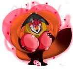  &lt;3 anthro aroma big_breasts big_thighs breasts canine dyed_hair fat_ass fat_butt female fox glowing glowing_eyes hair half_suit jessie_(riis) mammal pink_eyes purple_hair red_fox riis stink thick_legs 