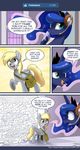  blonde_hair blue_fur blue_hair crown cutie_mark derp_eyes derpy_hooves_(mlp) dialog duo english_text equine female friendship_is_magic fur grey_fur hair headphones horn horse john_joseco letter mammal my_little_pony open_mouth pegasus pony princess_luna_(mlp) smile stamp teal_eyes text two_tone_hair winged_unicorn wings yellow_eyes 