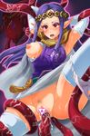  a_link_between_worlds blush breasts clothed_sex crying gloves headdress leggings looking_down monster nipples open_mouth panties panties_around_leg princess_hilda pubic_hair purple_hair pussy red_eyes sex tentacle the_legend_of_zelda the_legend_of_zelda:_a_link_between_worlds triforce underwear vaginal wet yuga_(zelda) 
