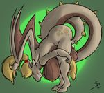 2014 anal anthro balls bent_over big_breasts blonde_hair breasts dickgirl dragon hair intersex limitedvision long_hair nipples penis ponytail self_penetration solo tail_sex wings yellow_nipples yellow_penis ziyana 