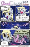  absurd_res amber_eyes blonde_hair comic cute cutie_mark derp derp_eyes derpy_hooves_(mlp) dialog english_text equine female feral friendship_is_magic hair hi_res horn horse laugh mammal my_little_pony pegasus pony purple_eyes redapropos shrug tears text twilight_sparkle_(mlp) winged_unicorn wings yellow_eyes 