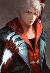  absurdres akumey blue_eyes devil_bringer devil_may_cry devil_may_cry_4 highres male_focus nero_(devil_may_cry) solo white_hair 